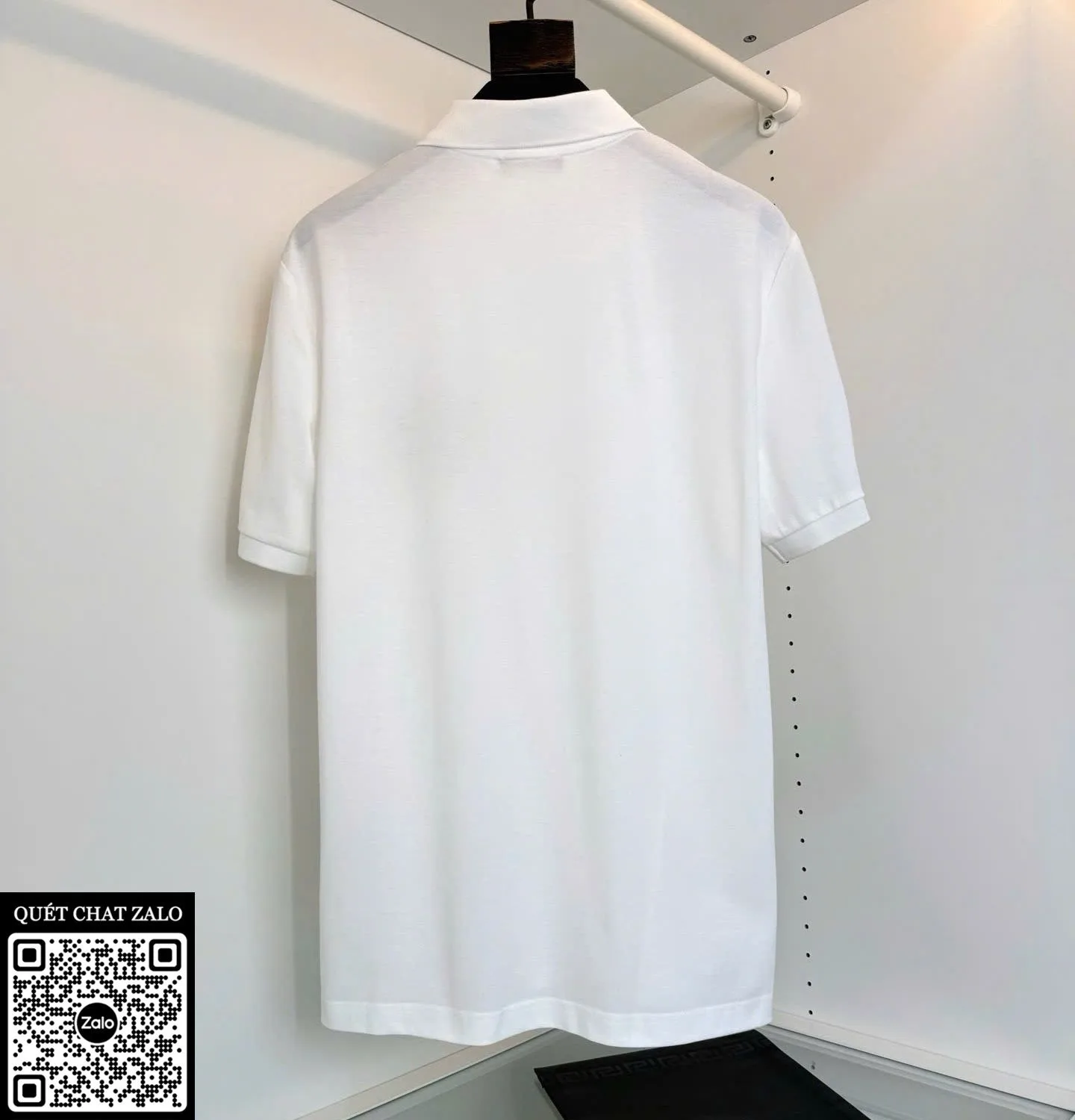 Áo polo nam màu trắng Versace mã 6 xịn xò chất lượng tốt đẳng cấp