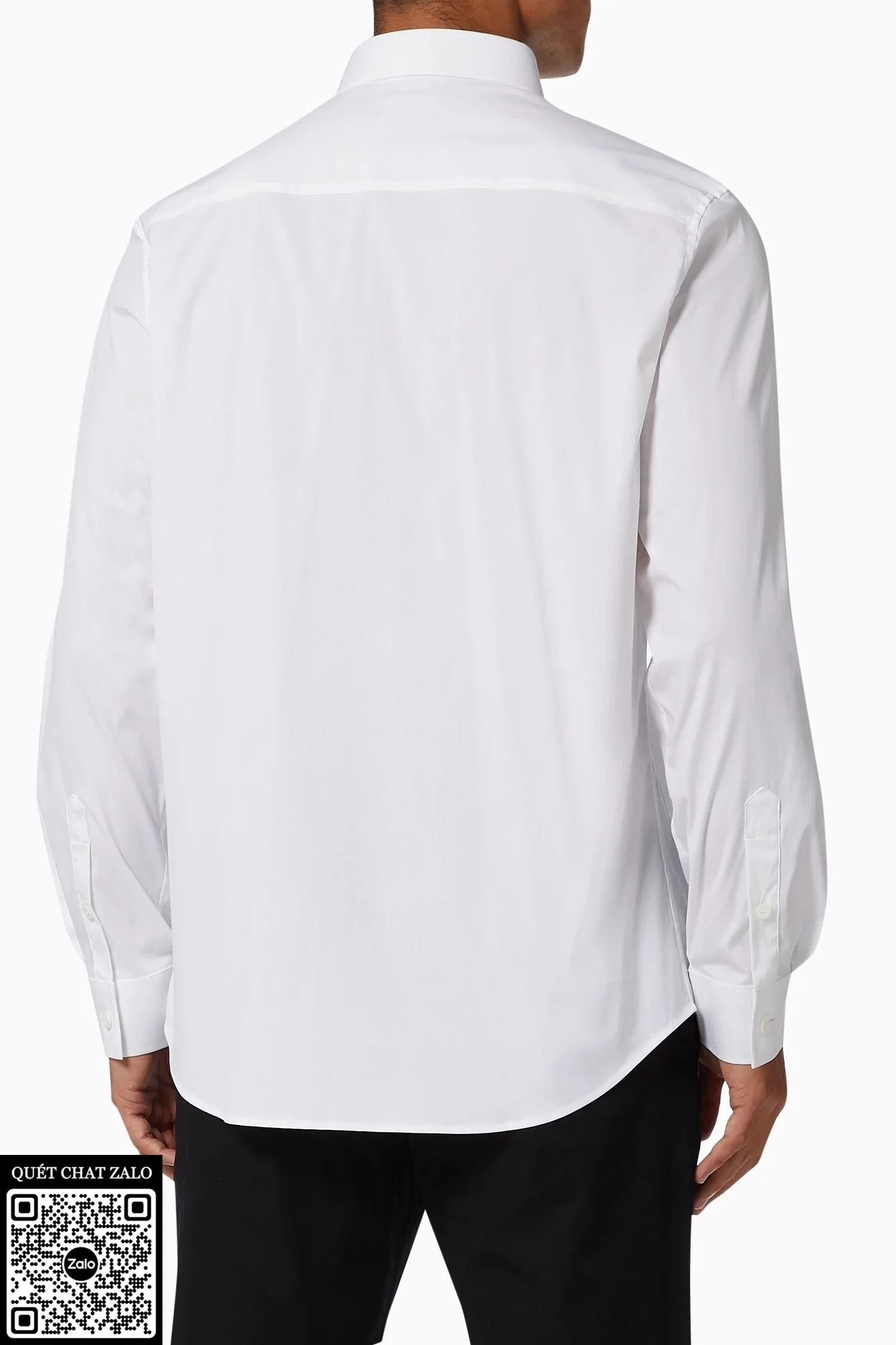 Áo sơ mi nam màu trắng BBR tay dài mã 1 hiếm đẹp ấn tượng