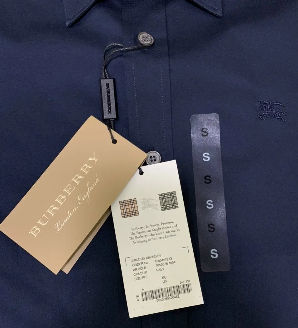 Áo Burberry sơ mi tay dài màu trơn nam mã 28d mê mẩn sang trọng