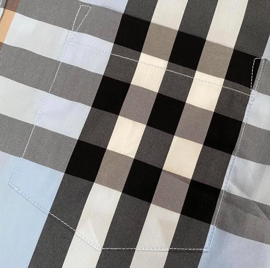 Áo sơ mi nam sọc caro Burberry xanh tay dài BBR mã 31 cao cấp hợp lý Áo sơ mi nam sọc caro Burberry xanh tay dài BBR mã 31 cao cấp hợp lý