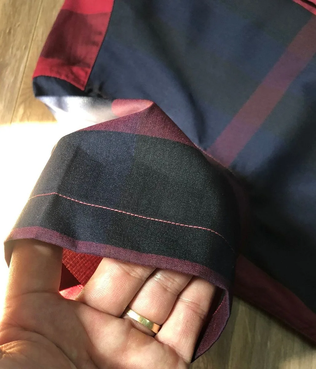 Áo kẻ Burberry nam sơ mi đỏ kẻ sọc caro tay ngắn mã 26 BBR đỉnh cao