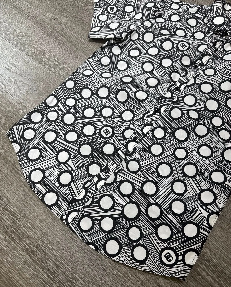 Áo sơ mi nam màu đen Dolce tay ngắn mã 5 bản giới hạn xịn cao cấp