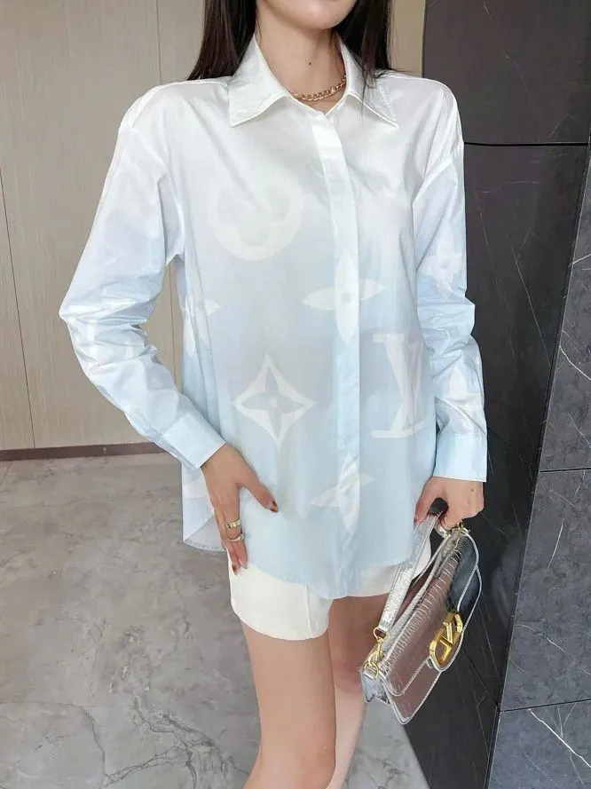 Sơ mi LV xanh Louis Vuitton tay dài nam mã 1 chuẩn thượng lưu