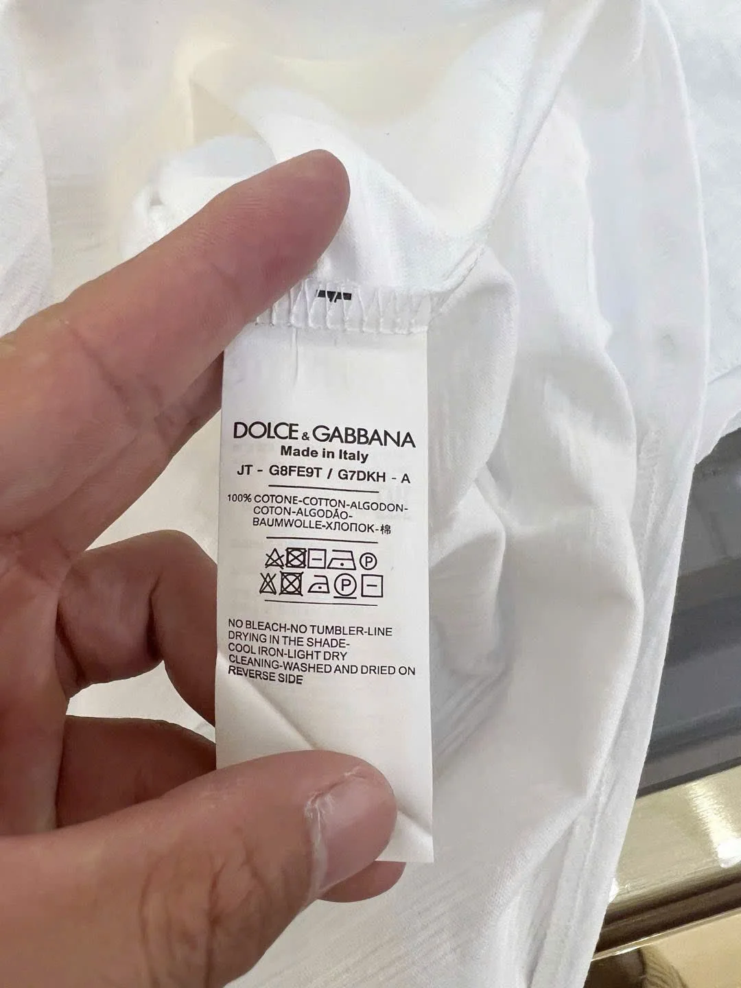 Áo phông trắng cổ tròn tuyệt phẩm DG mã 18 nam hợp thời áo thun