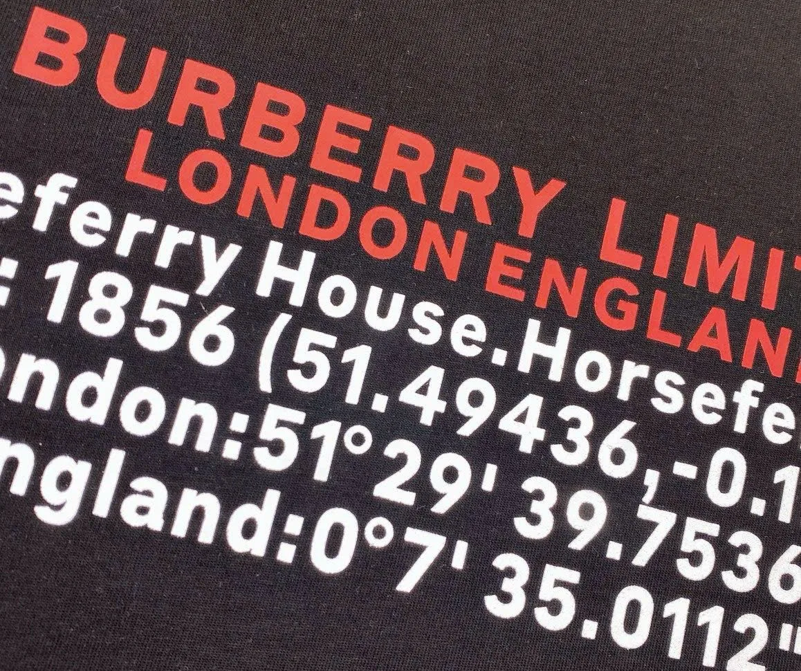 Áo thun Burberry đen mã 5 cổ tròn nam nữ — phông tầm cao cấp đúng mốt