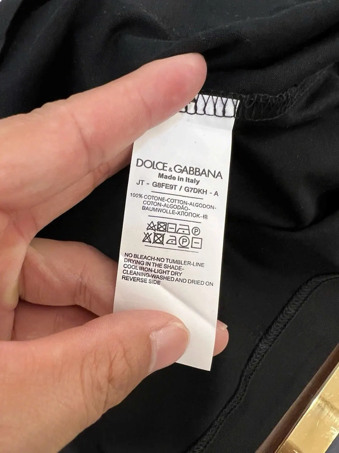 Áo thun Dolce Gabbana #EANF# mã 2 màu đen cổ tròn nam nữ phong cách điển trai