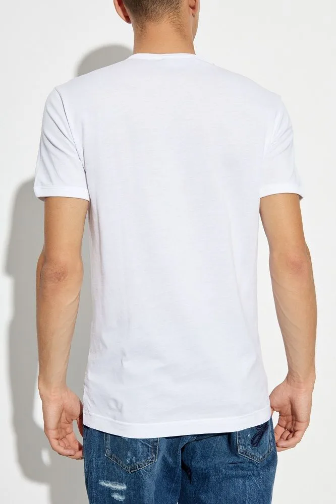 Áo phông nam trắng đẹp Dolce Gabbana cổ tròn mã 31b thời thượng Áo phông nam trắng đẹp Dolce Gabbana cổ tròn mã 31b thời thượng