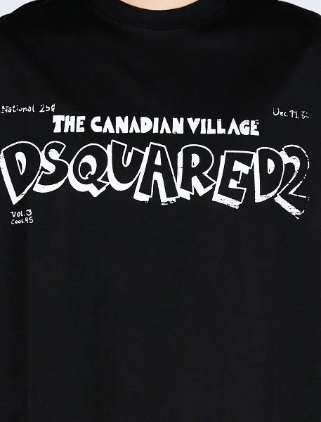 Áo phông nam màu đen Dsquared2 mã 13b cổ tròn cao cấp phong cách xịn Áo phông nam màu đen Dsquared2 mã 13b cổ tròn cao cấp phong cách xịn