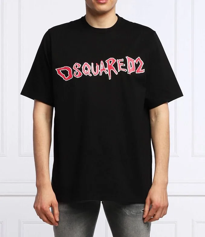 Áo thun phông nam đen Dsq2 cổ tròn mã 24b Like Authentic xuất sắc