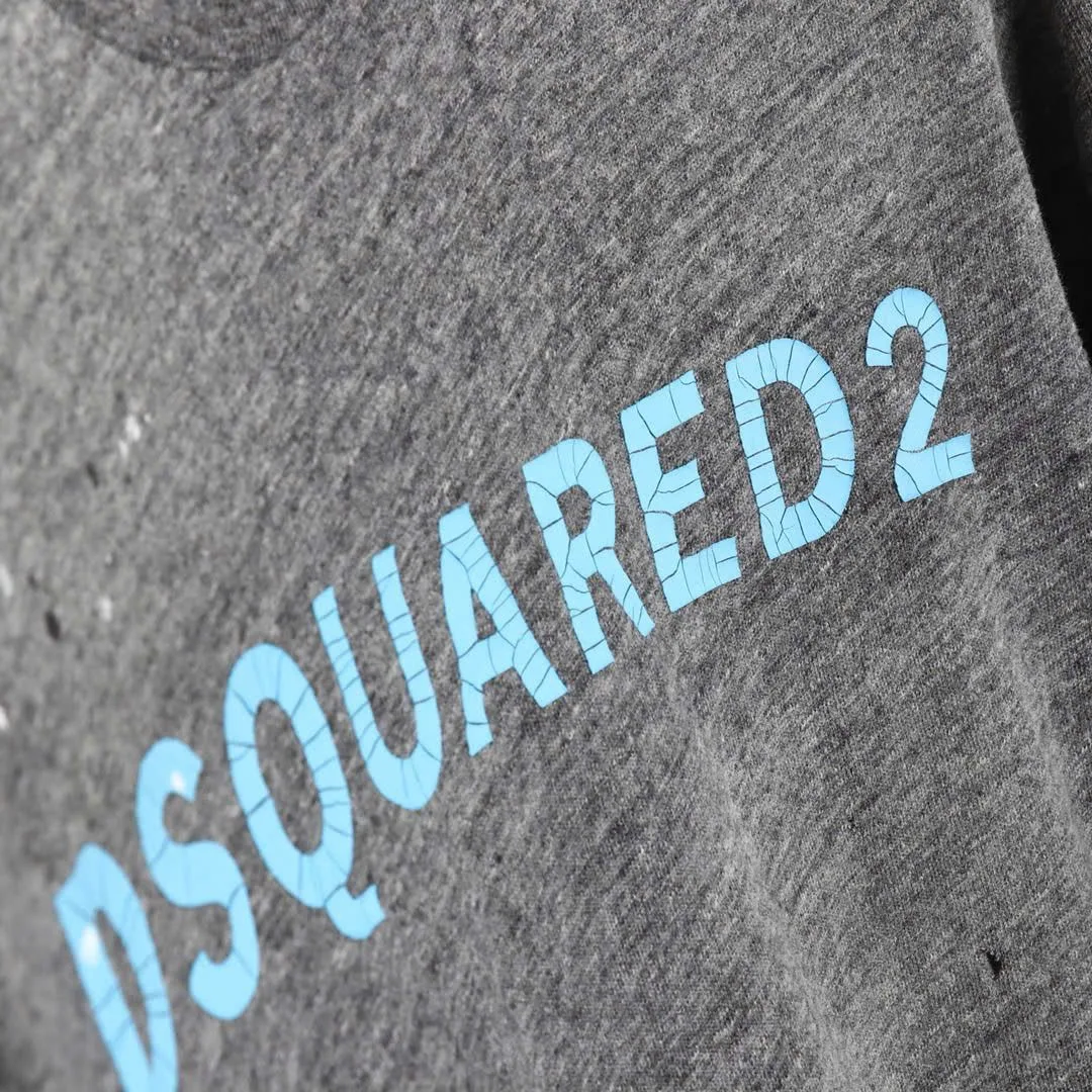 Áo phông nam màu xám sang trọng Dsquared2 mã 1 chuẩn ghi lông chuột Áo phông nam màu xám sang trọng Dsquared2 mã 1 chuẩn ghi lông chuột