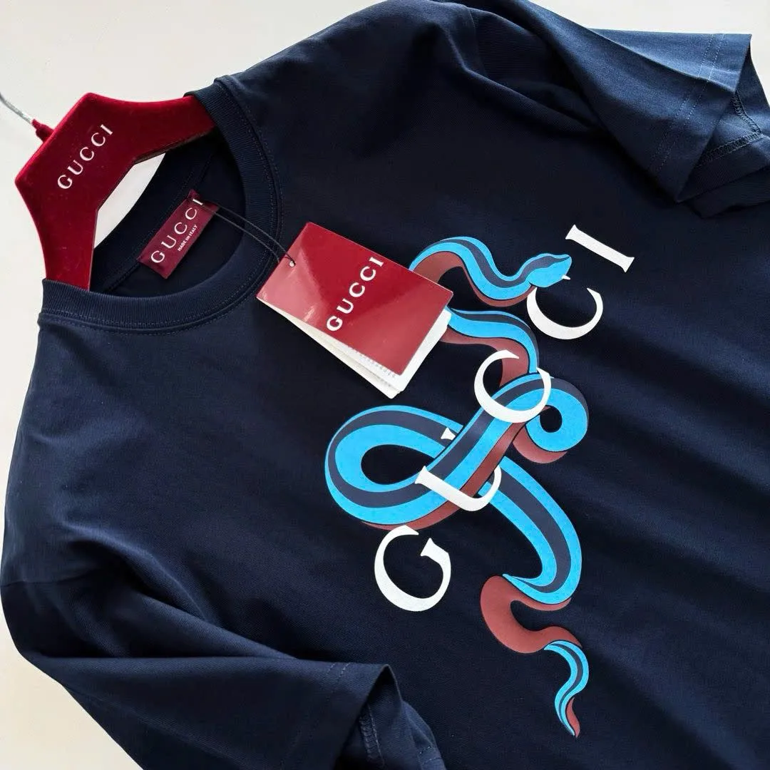 #EANF# áo thun phông Gucci màu đen cổ tròn nam nữ mã 1 nổi bật Authentic