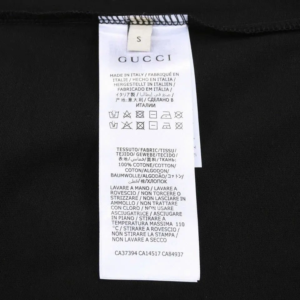 Áo thun Gucci đen trắng mã 3 cổ tròn nam nữ phong cách chất lượng