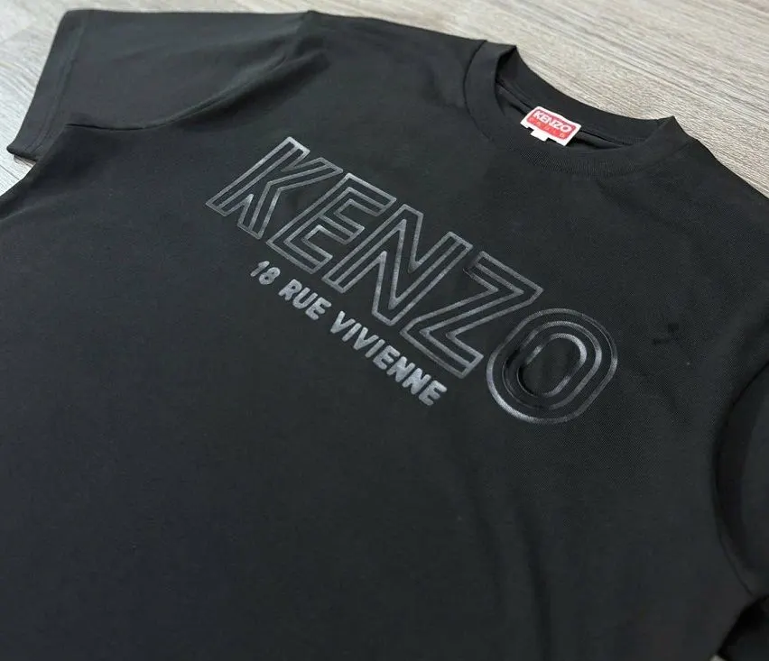 Áo thun nam đen Kenzo mã 10 cổ tròn phong cách thượng lưu hợp mốt Áo thun nam đen Kenzo mã 10 cổ tròn phong cách thượng lưu hợp mốt