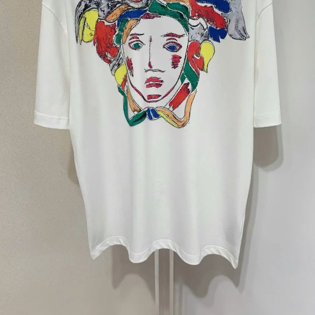 Áo thun trắng đẹp Versace cổ tròn mã 5 cao cấp hợp lý nam nữ