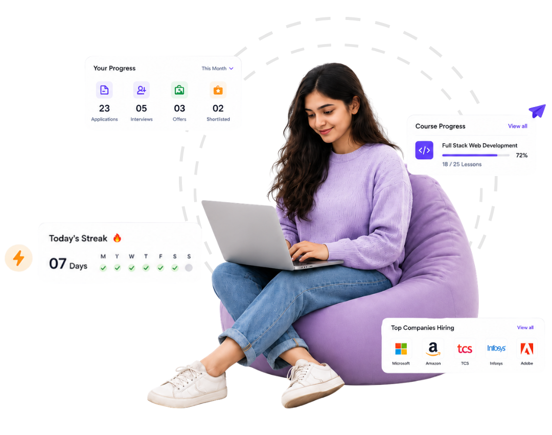 Job search illustration for top companies in India