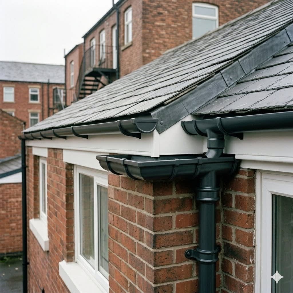 Commercial Unit Gutters After