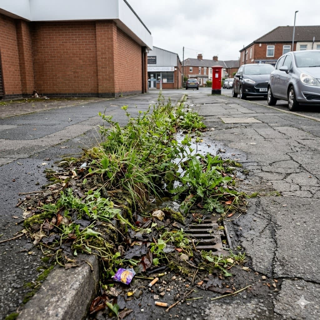 Office Bldg Gutters Before