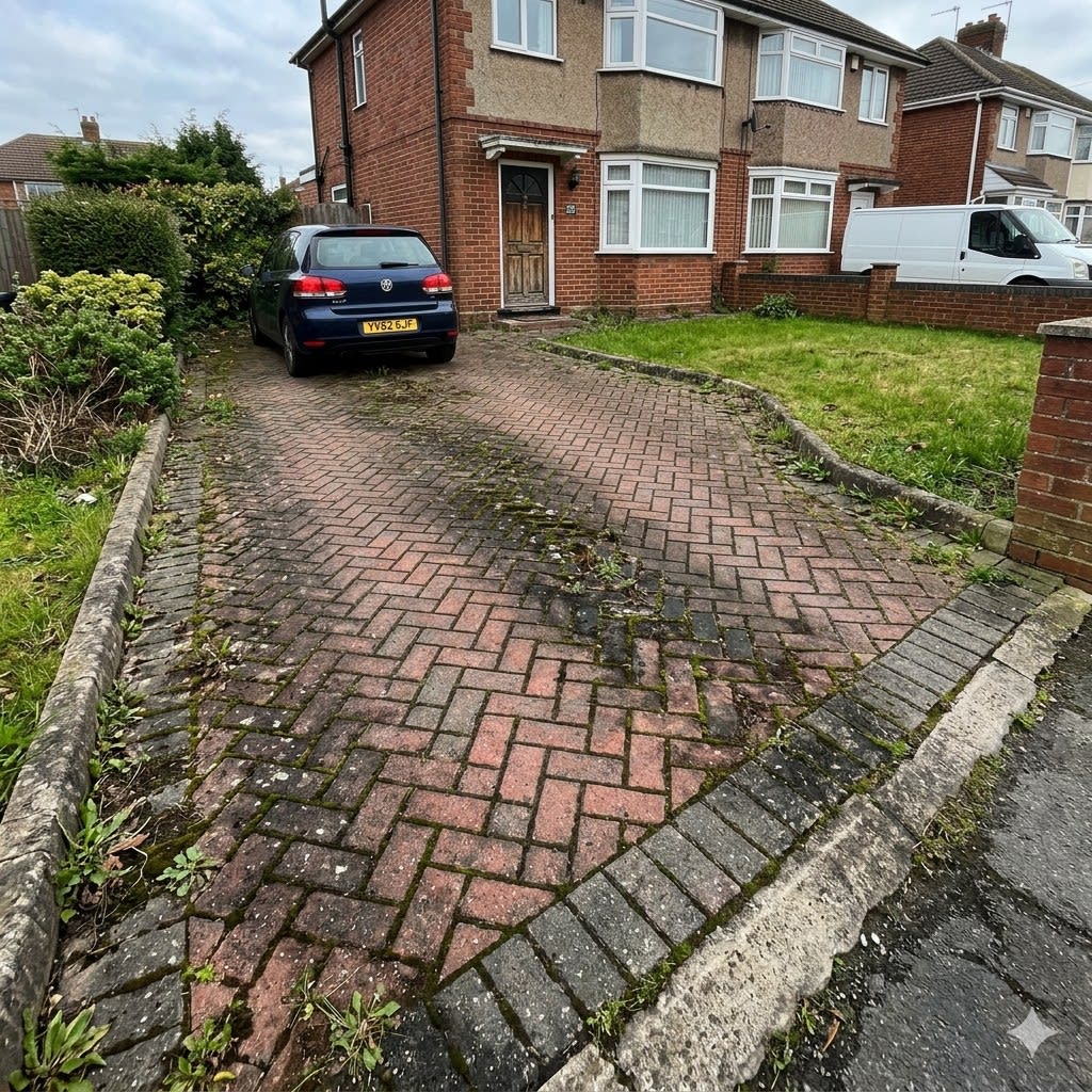 Driveway Cleaning before