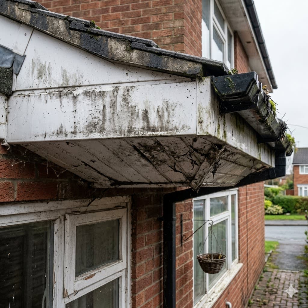 Soffit Deep Clean Before