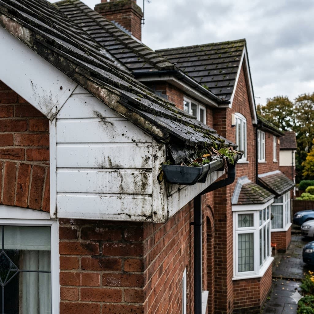 Fascia Stain Removal Before