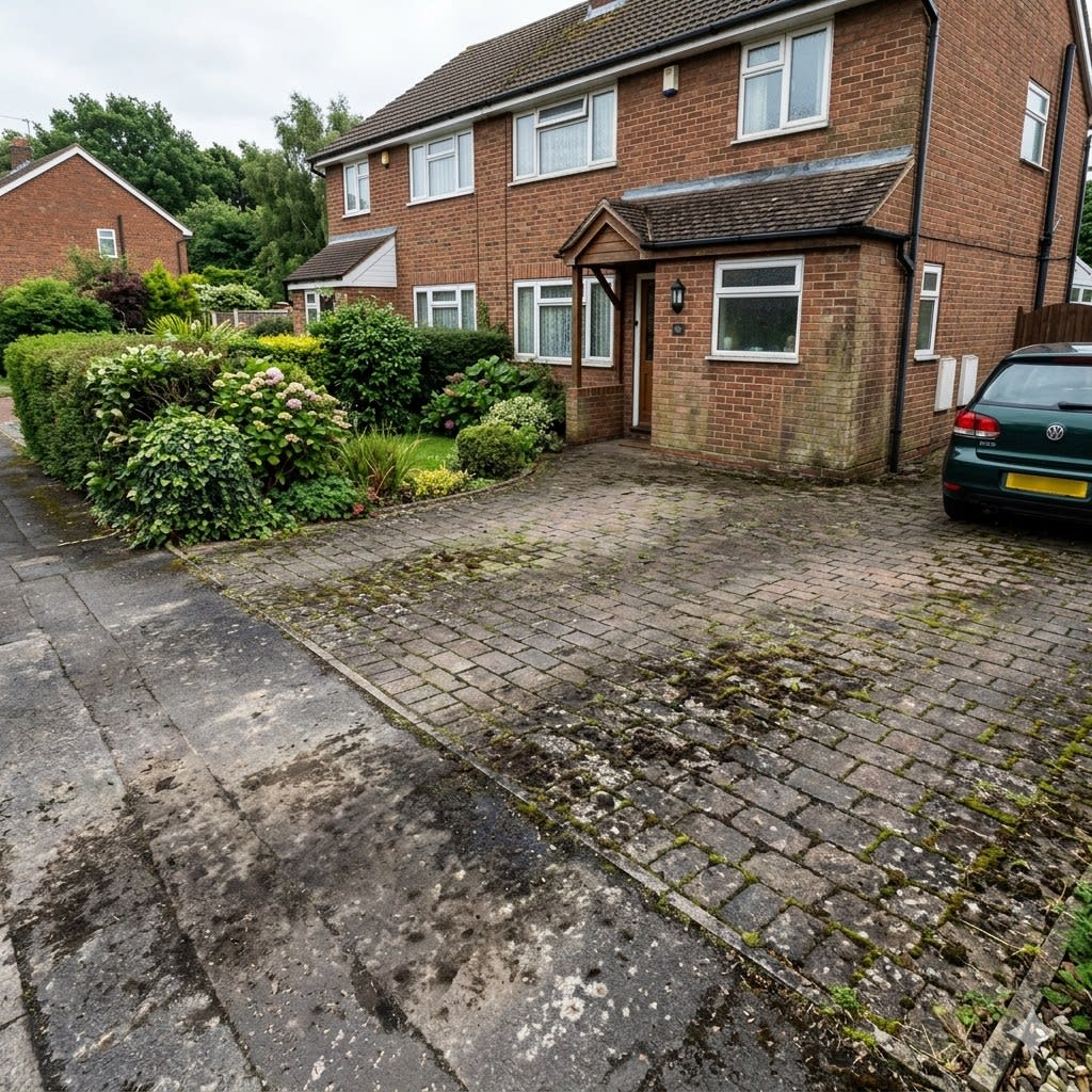 Garden Hardscape Clean Before
