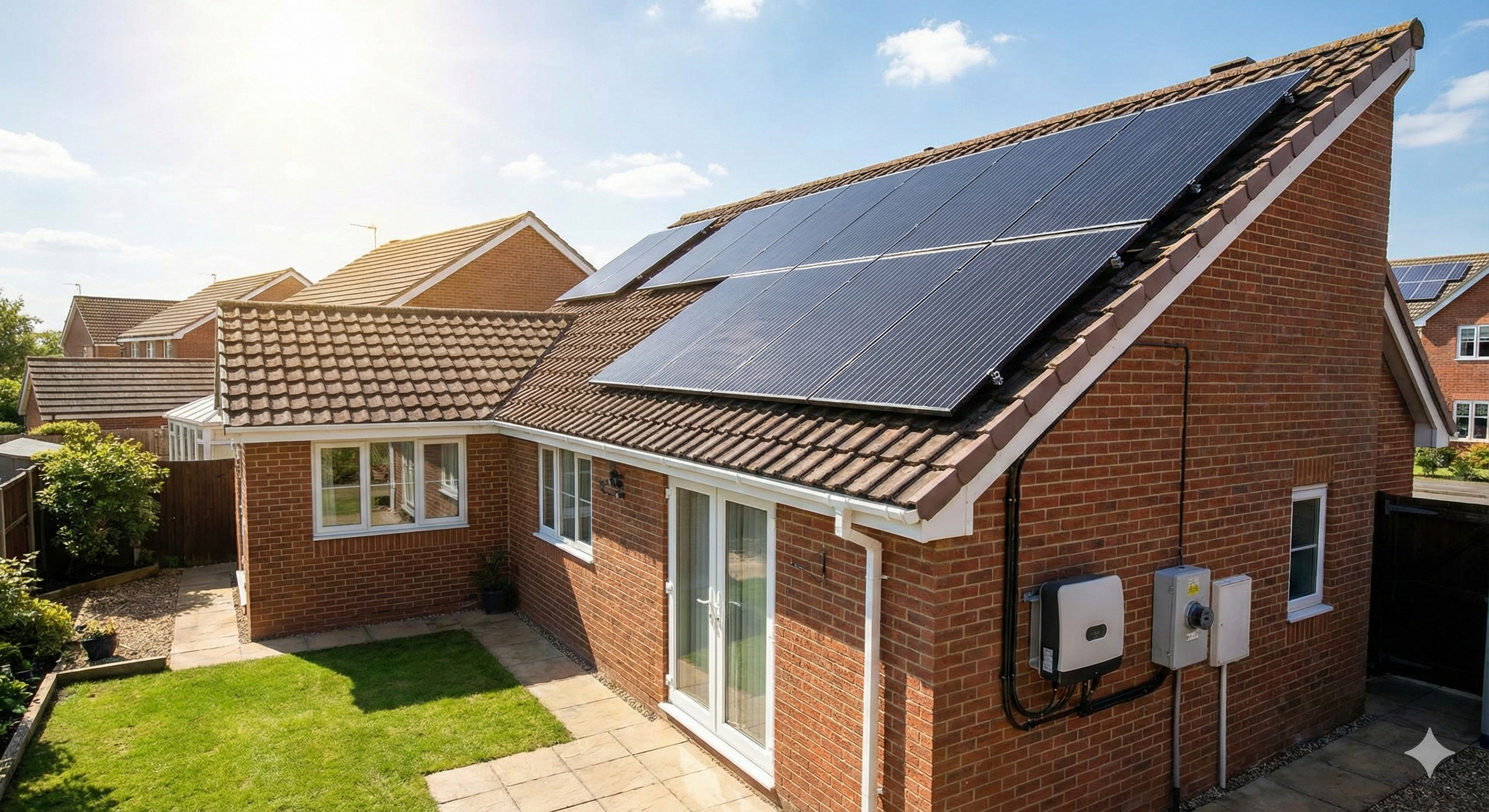 Domestic solar PV installation on an Irish home roof