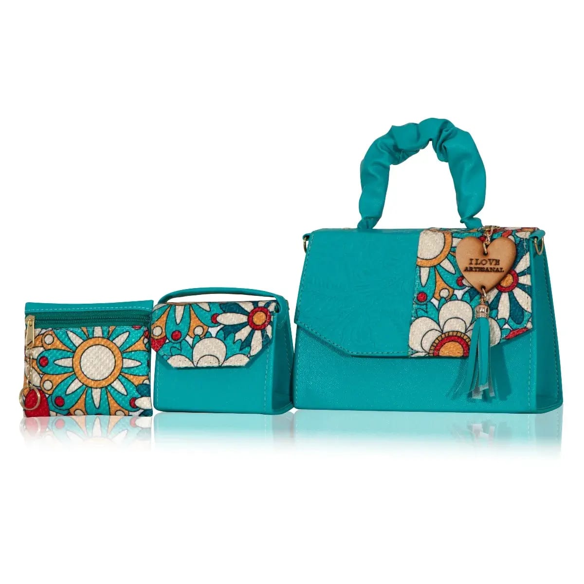 Set Crossbody de 3 piezas Artesanal Mexicana Rea – Elegancia que Conquista Miradas 6 Set Crossbody de 3 piezas Artesanal Mexicana Rea – Elegancia que Conquista Miradas - Imagen 6