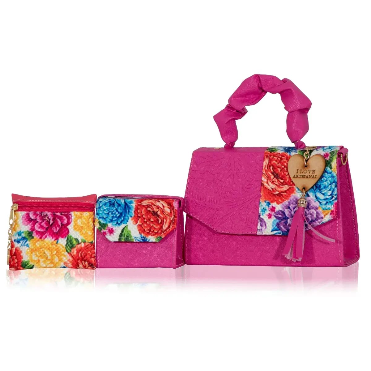 Set Crossbody de 3 piezas Artesanal Mexicana Rea – Elegancia que Conquista Miradas 5 Set Crossbody de 3 piezas Artesanal Mexicana Rea – Elegancia que Conquista Miradas - Imagen 5