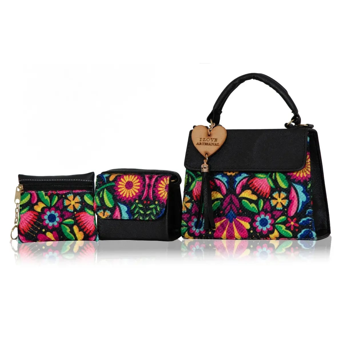 Set Crossbody de 3 piezas Artesanal Mexicana Roberta – Un Toque Chic para Cada Outfit 5 Set Crossbody de 3 piezas Artesanal Mexicana Roberta – Un Toque Chic para Cada Outfit - Imagen 5