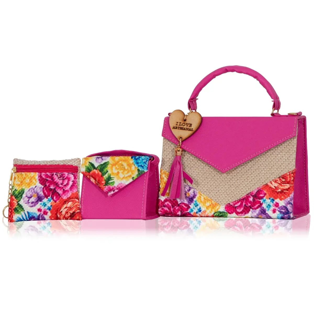 Set Crossbody de 3 piezas Artesanal Mexicana Romelia – El Detalle que Hace la Diferencia 3 Set Crossbody de 3 piezas Artesanal Mexicana Romelia – El Detalle que Hace la Diferencia - Imagen 3
