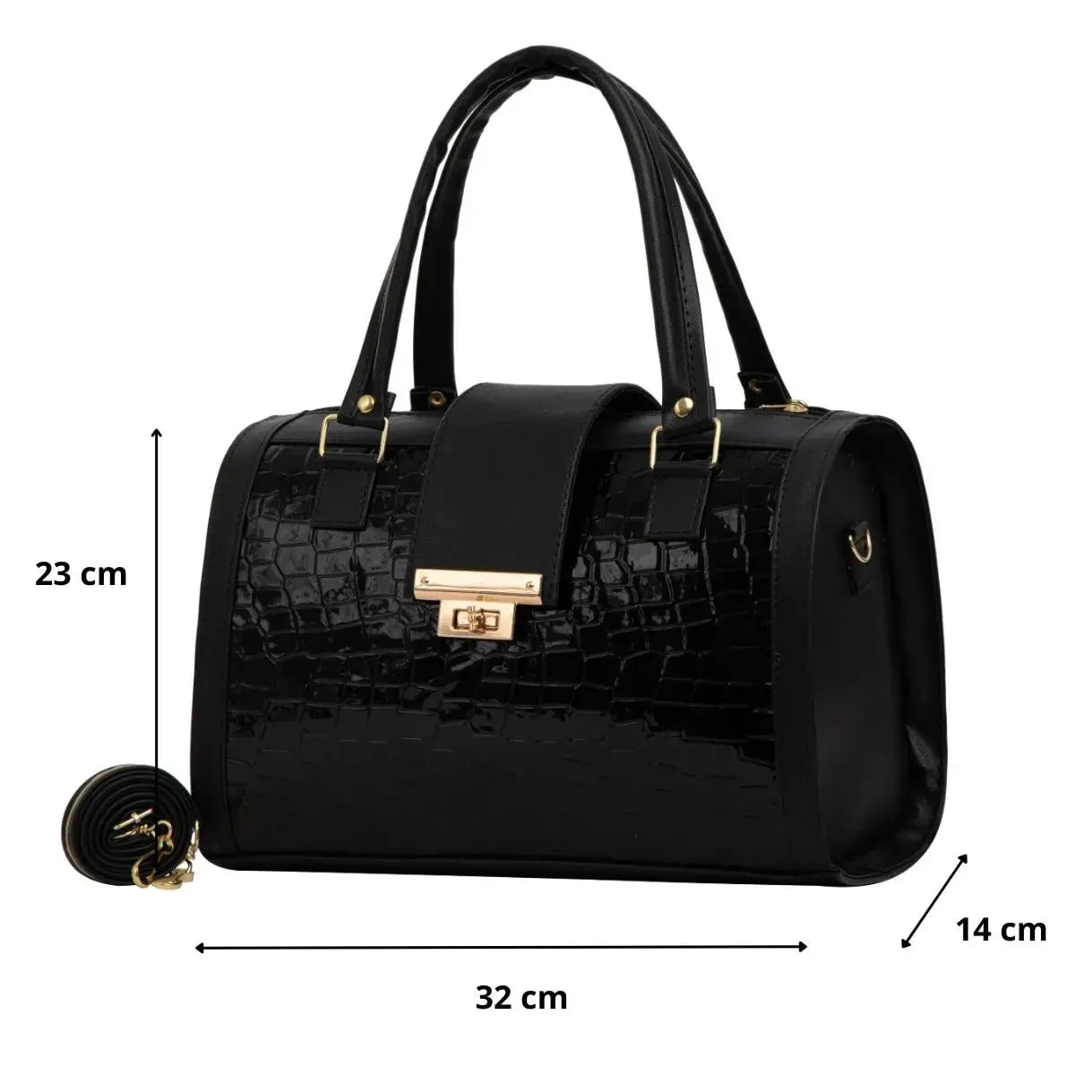 Bolsa Charol estilo Croco Julia 7 Bolsa Charol estilo Croco Julia - Imagen 7