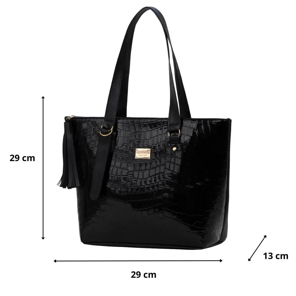 Bolsa Charol estilo Croco Julia 3 Bolsa Charol estilo Croco Julia - Imagen 3