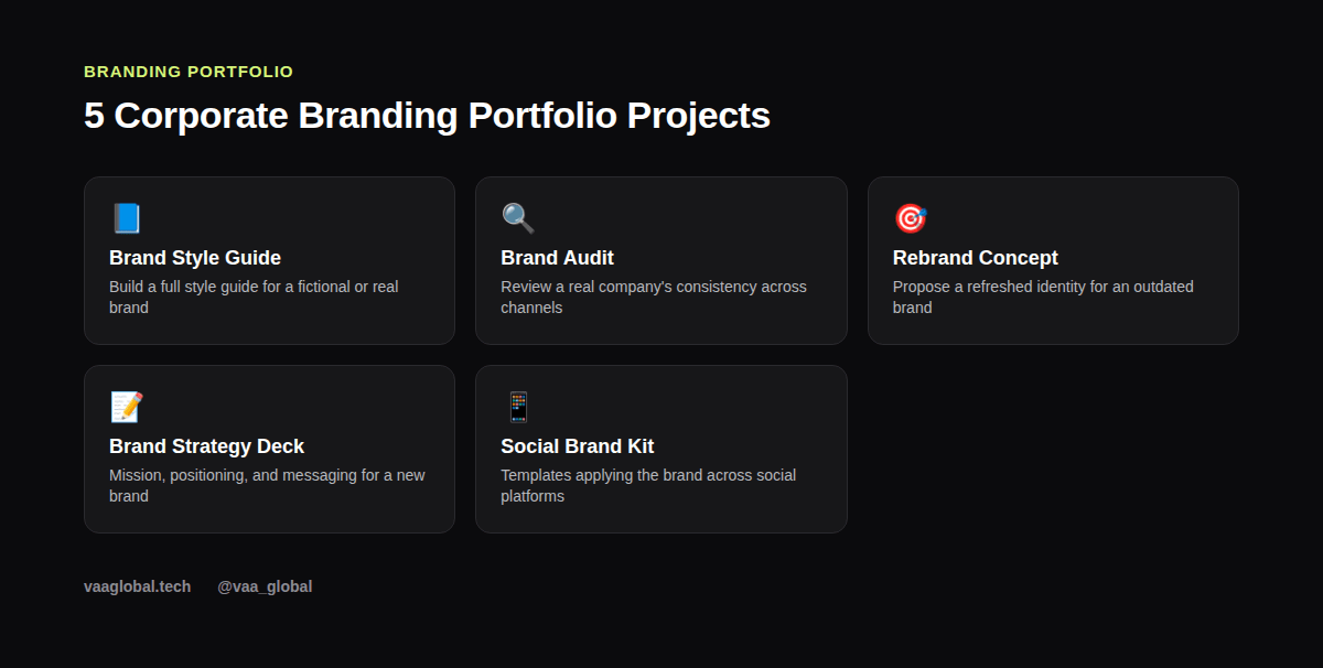 Five corporate branding portfolio project ideas for beginners