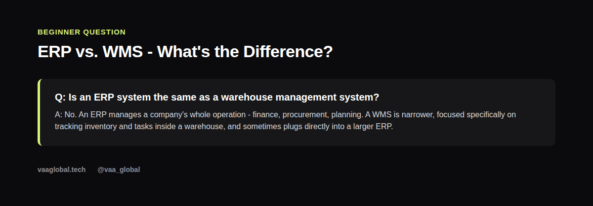 ERP versus WMS explained for beginners