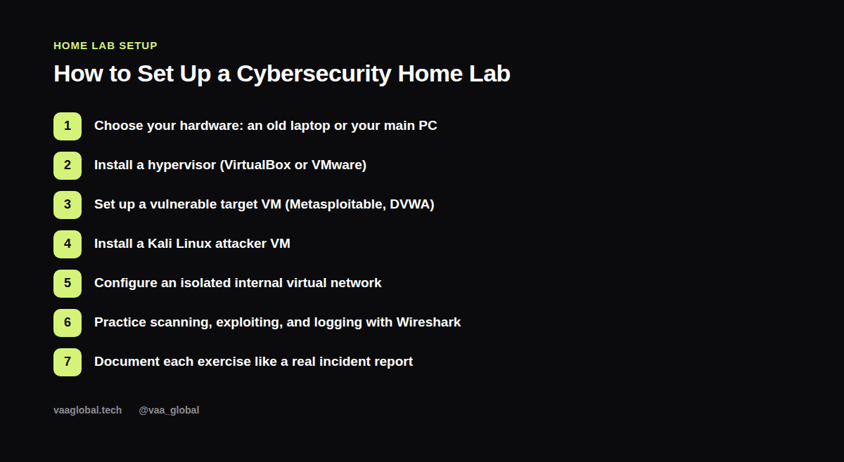 Seven steps to set up a cybersecurity home lab
