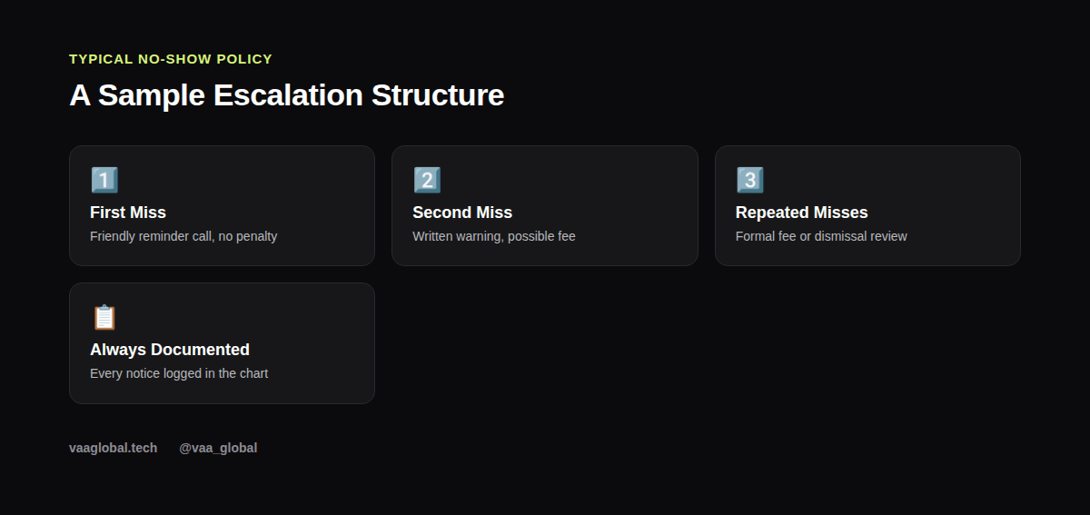 Sample no-show policy structure for medical practices