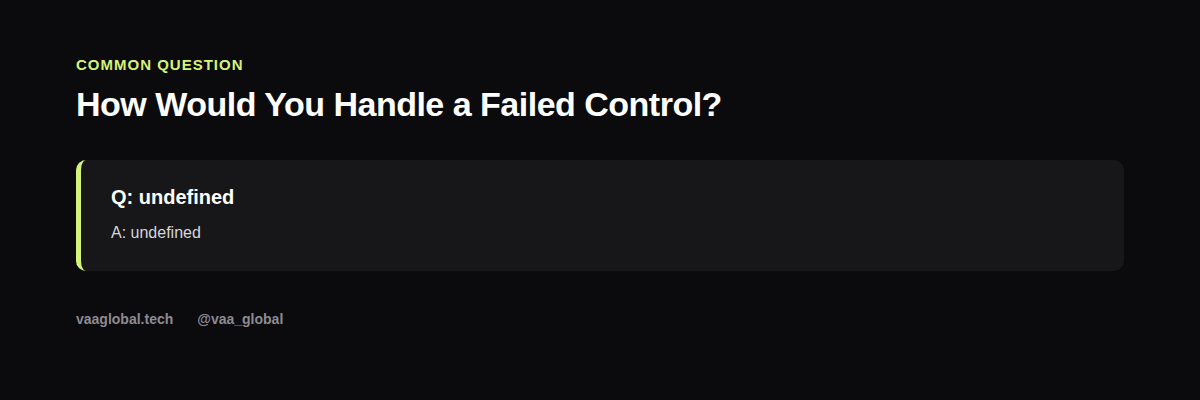 Sample GRC interview answer about handling a failed control