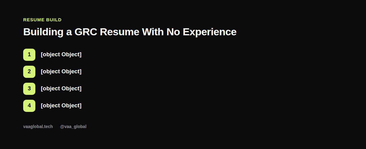 Four steps to building a GRC resume with no prior experience