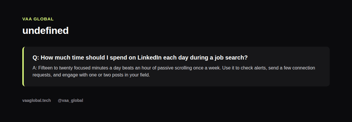How much time to spend on LinkedIn daily during a job search