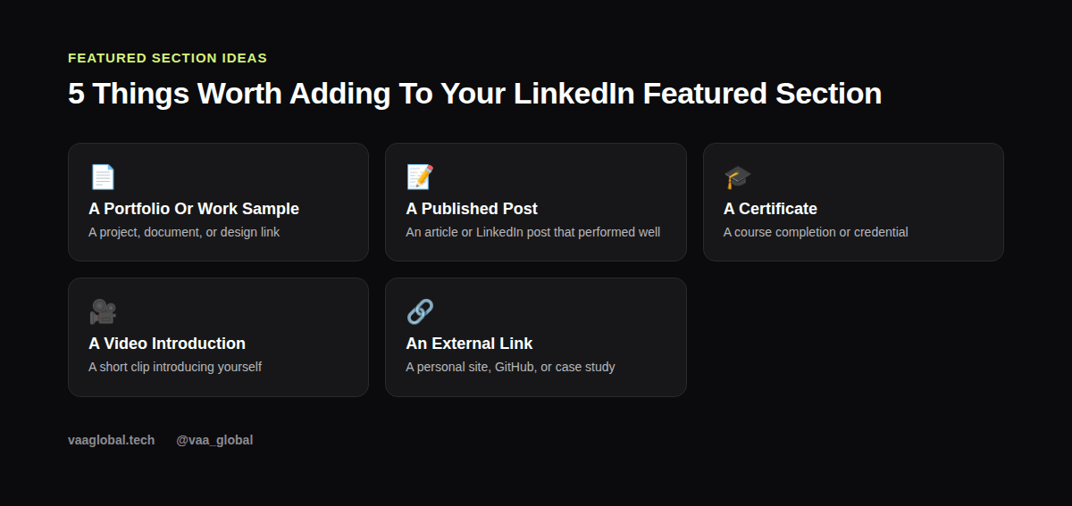 Five things worth adding to your LinkedIn Featured section