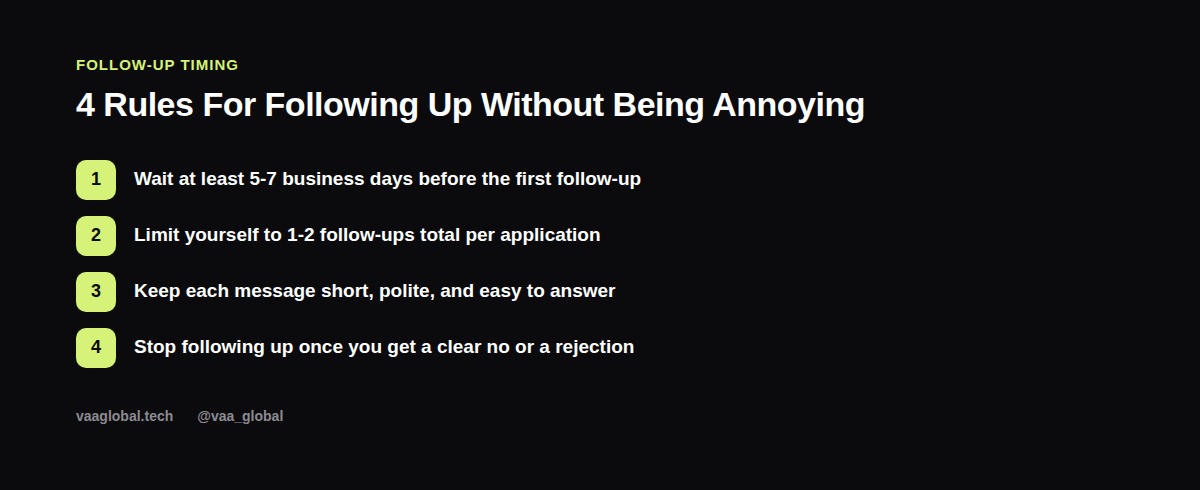 Four rules for following up on a job application without being annoying
