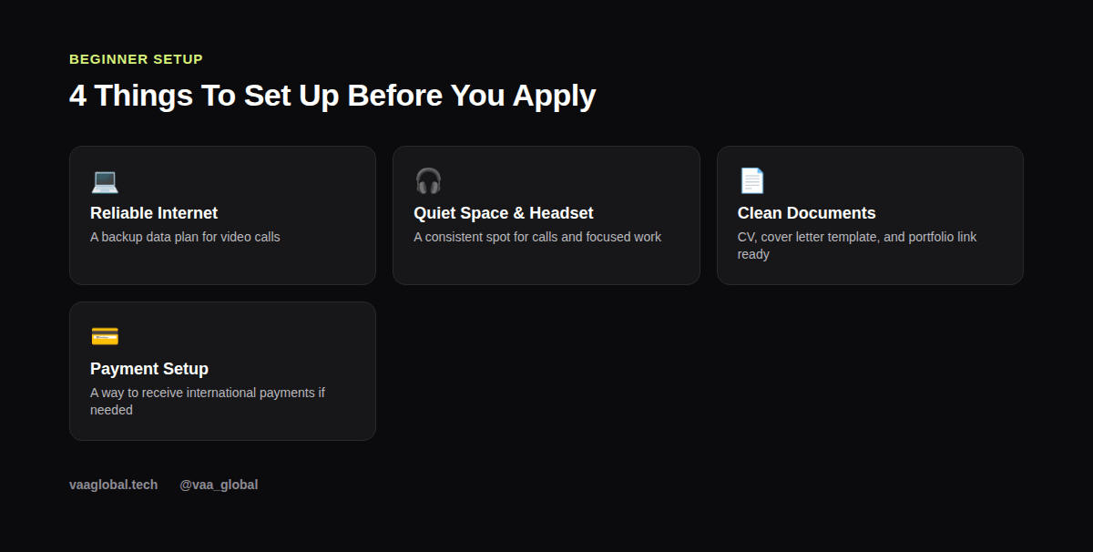 Four things to set up before applying for remote jobs