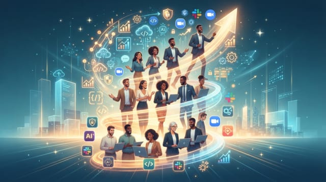 a high-tech corporate training hub 