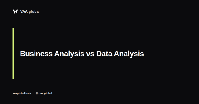 Business Analysis vs Data Analysis: What is the Difference — VAA Global