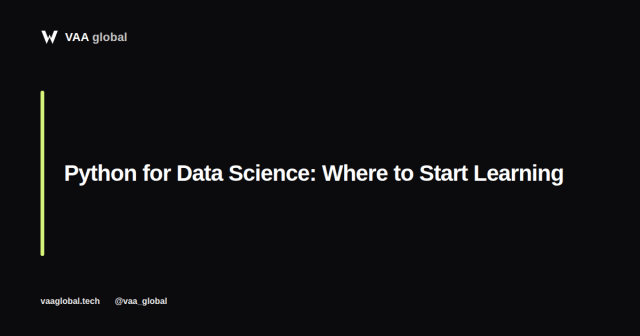 Python for Data Science: Where to Start — VAA Global