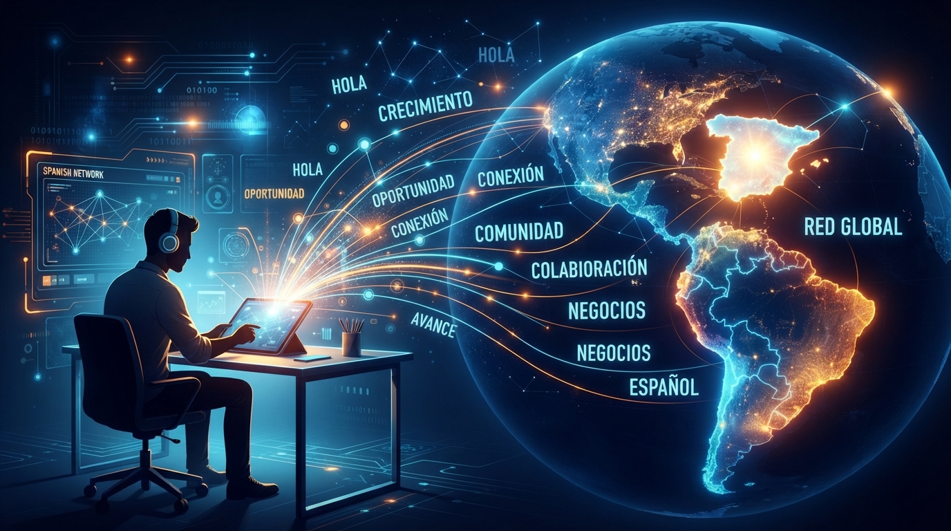 workspace with Spanish accents