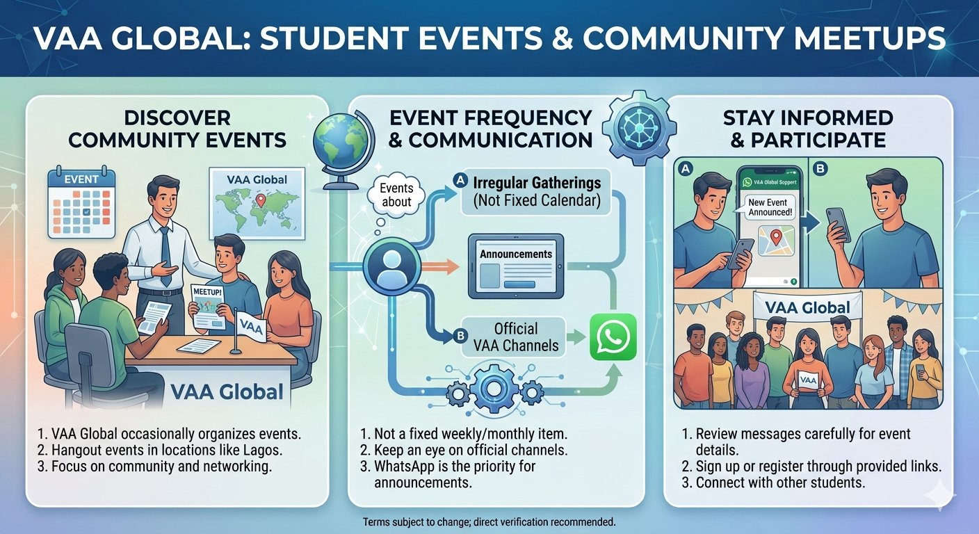 Does VAA Global Host Any Student Events or Meetups?