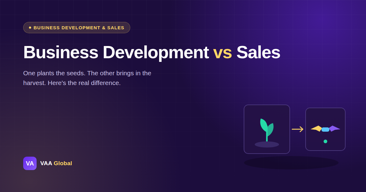 Business Development vs Sales: What's the Difference? — VAA Global