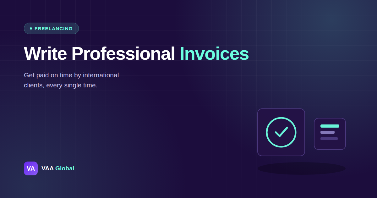 How to Write Professional Invoices as a Freelancer — VAA Global