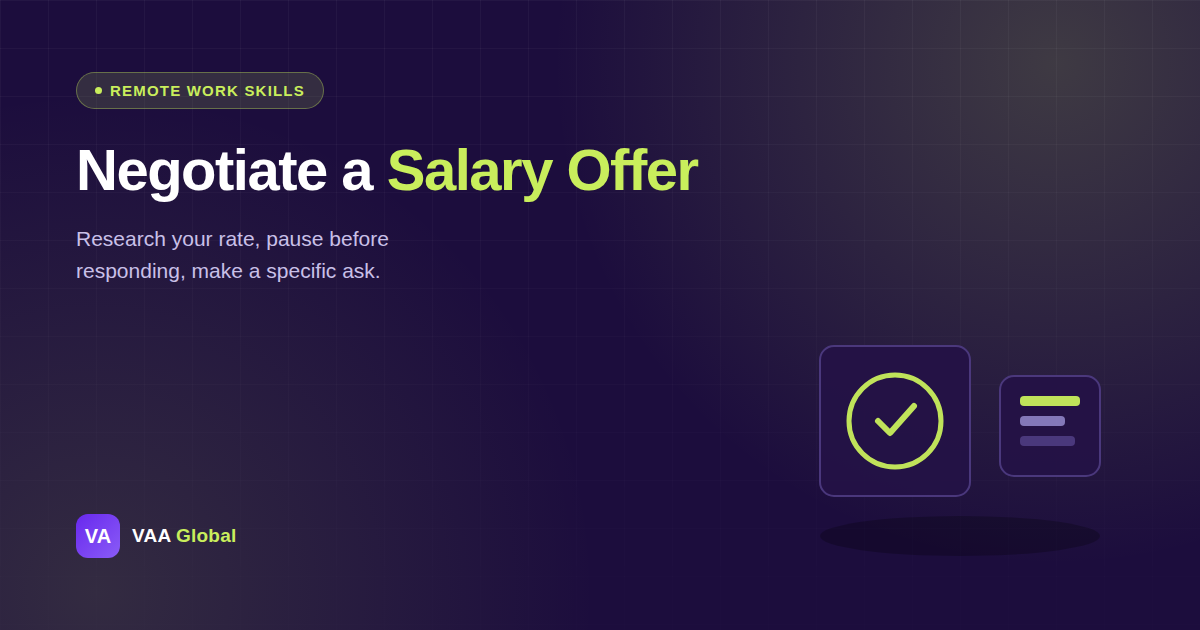 How to Negotiate a Salary Offer for a Remote Job — VAA Global
